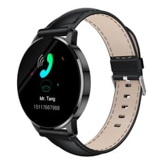 OUKITEL W3 1.3 inch TFT Color Screen Smartwatch IP67 Waterproof, Black PU Watchband, Support Call Reminder / Heart Rate Monitoring / Sedentary Reminder / Sport Mode / Sleep Monitoring