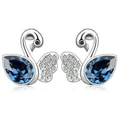Fashionable Elegant Swan Style Diamond Alloy Earring