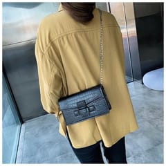 Crocodile Texture PU Leather Single Shoulder Bag Ladies Handbag Messenger Bag