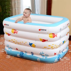 Intime Children Indoor and Outdoor Square Printing Pattern Inflatable Swimming Pool, Size:143 x 106 x 80cm