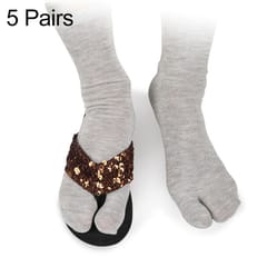5 Pairs Geta Socks Hallux Valgus Correction Two Toe Socks for Men / Women, Random Color Delivery