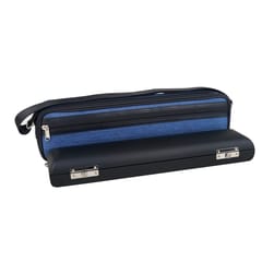16-Hole/17-Hole Flute Bag Set Portable Flute Case Flute Box (Black & Blue)