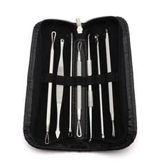 7PCS Pimple Comedone Extractor Tool Acne Removal Kit (Silver)
