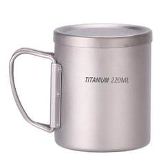 220ml/330ml/450ml/550ml Double Wall Titanium Water Cup