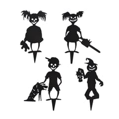 4PCS Cute Ghost Zombies Pile Silhouette Set Halloween (Black)
