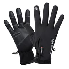 Glove L Size Windproof/ Water Resistance Design Winter Warm (Black)
