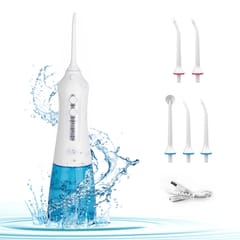 Cordless Water Flosser 3 Modes with 5 Jet Tips Professional (White)