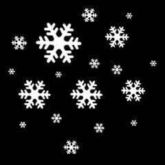 18pcs White Snowflakes Window Clings Decal Stickers (White)
