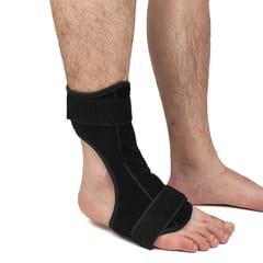 Foot Splint Brace Plantar Fasciitis Night Splint Drop Foot (Black)