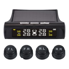 TPMS Tire Pressure Monitoring System Solar & USB Charging (Black)