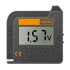 Universal Digital Battery Tester Checker For All Battery C, (Black)