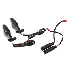 Motorcycle Flasher LED Indicators One Pair 12V Turn Signal (Black)