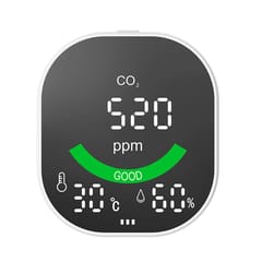 CO2-3 CO2 Monitor Mirror Air Quality Detection Carbon (White)