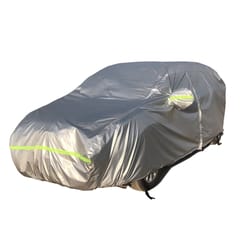 Car Cover Full Covers with Driver's seat zipper Reflective (Silver)
