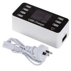 A9 Multi-function Smart USB Charger LCD Display 7 USB Ports