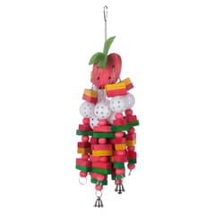 Birds Chewing Toy Parrot Chew Toy with Bell Bird Cage (Multicolor)