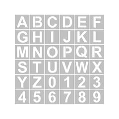 Myrrh 36pcs 3 Inch Letter and Number Stencils Reusable Washable # 36pcs & 3 Inch