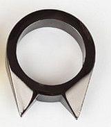 Women Men Safety Survival Ring Tool Self Defence Stainless Steel Finger Defense Ring(Black)
