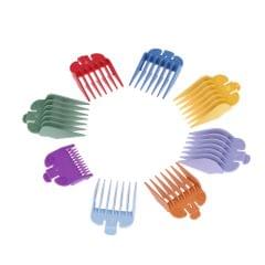 8 Sizes Colorful Hair Clipper Limit Comb Guide Attachment Set for Electric Hair Clipper Shaver Haircut Accessory