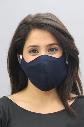 Navy Blue Set of 5 Non Surgical Cloth Mask