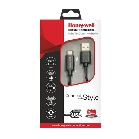 Type C Non Braided Cable - Black Honeywell