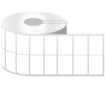 Barcode Labels Stickers Across (2 UP) 50 mm x 38 mm. Pack of 3000 Stickers
