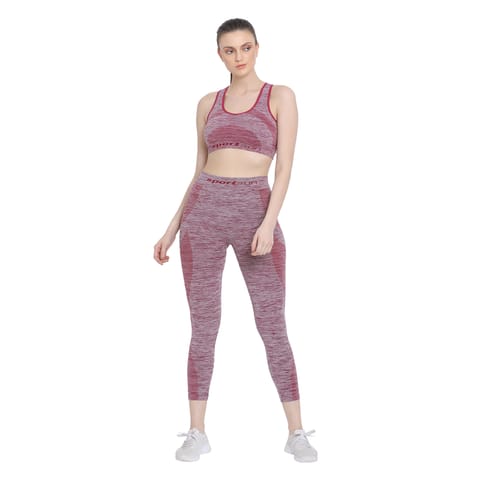Sport Sun Self Design Yoga & Aerobic Dress Sports Bra & Legging For Women;s WC 01