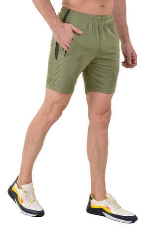 Sport Sun Self Design Dry Fit Green Shorts For Men's DFS 09