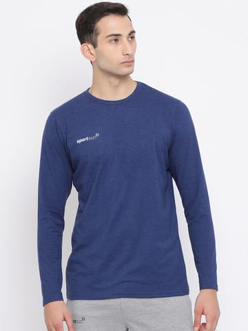 Sport Sun Full Sleeve Round Blue T Shirt For Men's CS 01