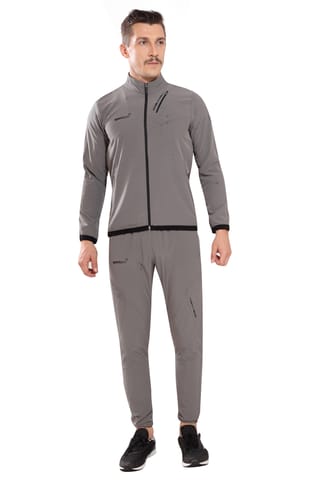 Sport Sun Solid Men NS Lycra Track Suit Steel Grey NSLT 03