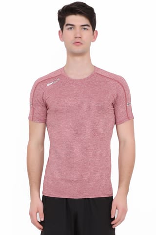 Sport Sun Solid Men T Shirt Red PLCT 19