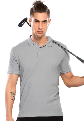Sport Sun Solid Men Ultimate Polo Grey T Shirt