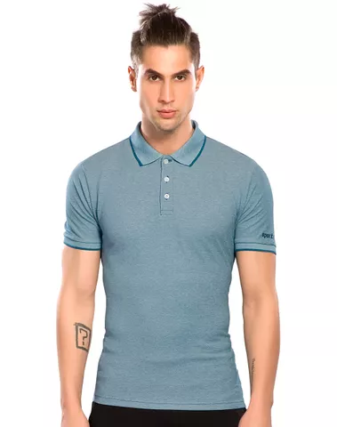 Sport Sun Solid Men Ultimate Polo Teal T-shirt