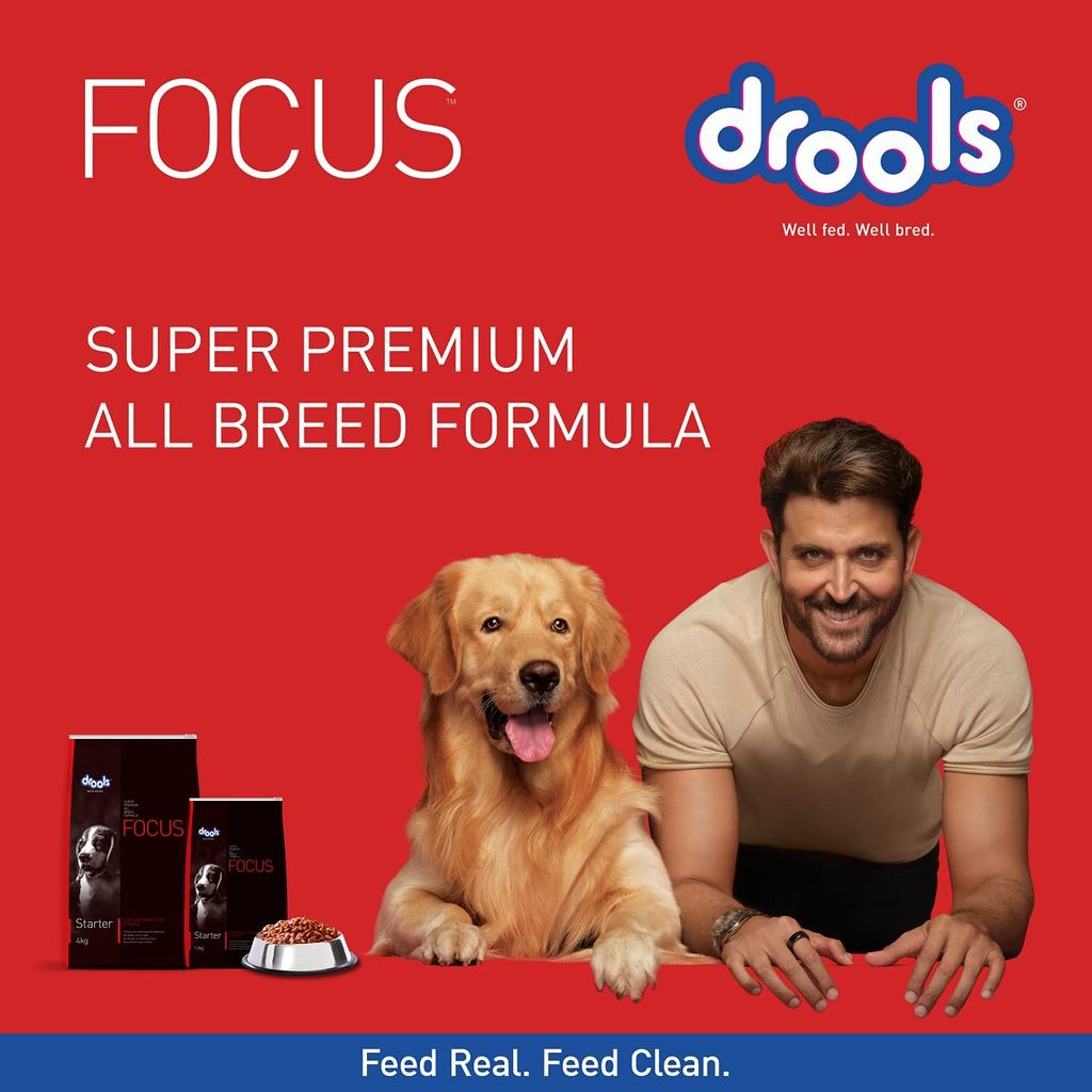 Buy Drools Focus Starter Super Premium Dog Food, 15kg at www.lemagasin