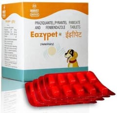 Intas Eazypet tablets 1x10 Pet Dewormer tablets (Dog and Cat)