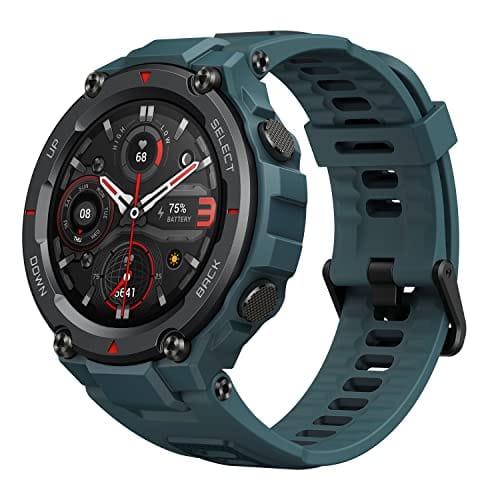 Amazfit T-Rex Pro Smartwatch Fitness Watch With Built-In GPS, Military Standard Certified Blue