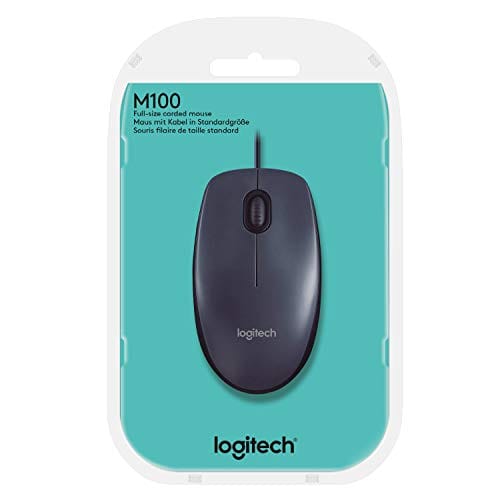 Logitech Mouse M100 - GREY - USB - N/A - EMEA - ARCA CLAMSHELL M100