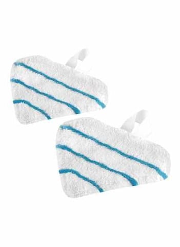 2-Piece Deluxe Mop Pad White/Blue