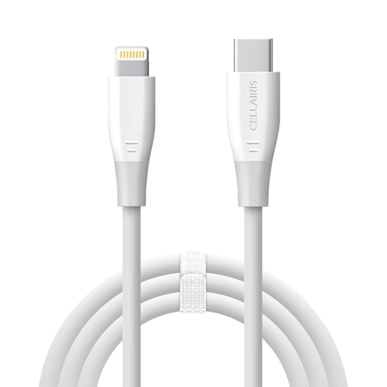 Premium Data Cable MFI to USB C 6FT - White