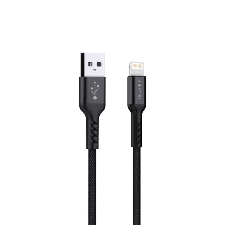 Premium Nylon Cable Lightning 1M - Black