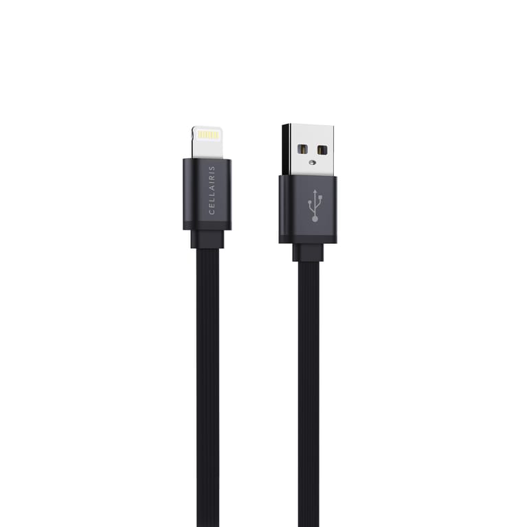 Flat Series Cable Lightning USB Cable - Black