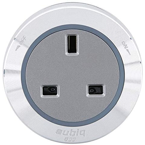 Eubiq BS3 Premium Adaptor Rim with Blue LED [Premium Finish] [Plug and Play] Easy to Use [Designed with the Aesthetic Appeal of a Decorative Ornament] - Fully compatible with all GSS System - Silver