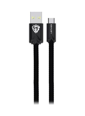Lenyes USB إلى Type C كابل شحن ومزامنة 1 متر أسود ، MGLENYESCABLE3
