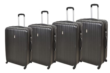 مجموعة حقائب سفر صلبة جديدة 4 قطع 4 واط ZX1605-4P-Black