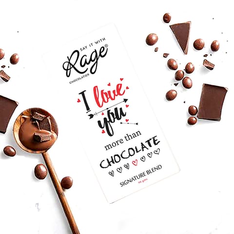 Rage I Love You More Than Chocolate Signature Chocolate Bar