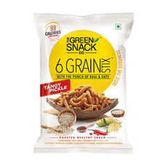 The Green Snack Co Tangy Pickle 6 Grain Stix