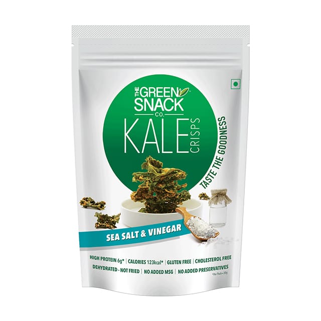 The Green Snack Co Sea Salt & Vinegar Kale Crisps
