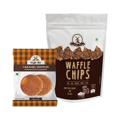 Waffle Mill Dark Choco Drizzle and Sea Salt with Stroopwafel Combo Pack