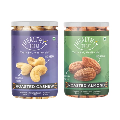 Healthy Treat Premium Roasted Himalayan Salted Almond And Cashew Combo