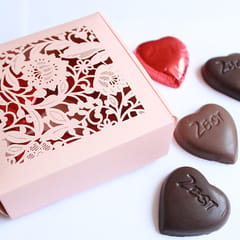 Zest Valentines Small Pink Box - 7 Pcs of Chocolate